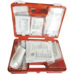 Boîte de premiers secours ABS, manuel de secourisme, sparadrap, bandage, compresse, pansement, etc