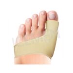 Demi-socquette protectrice hallux valgus en silicone recouverte en tissu