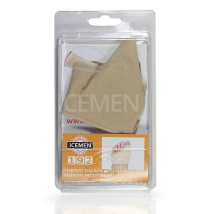Demi-socquette protectrice hallux valgus en silicone recouverte en tissu