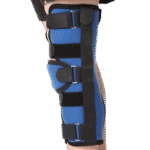 Attelle Zimmer P enfant Morsa Cyberg, modèle M, en plastique blanc et noir. Conception articulée pour le bras, avec sangles ajustables pour une fixation sécurisée. L'attelle est présentée sur un fond neutre, mettant en valeur sa structure et sa taille adaptée aux enfants. #attelleenfant #MorsaCyberg.