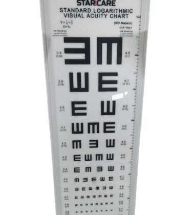 Échelle optométrique LED extra-plate Starcare, pour tests de vision précis et faciles à lire à domicile ou en cabinet. Lumière LED optimale pour une meilleure observation.