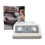 Appareil de pressothérapie manuel Medanex Air Compression, de couleur [insérer couleur dominante], avec [décrire brièvement les éléments visuels principaux : poignées, tuyaux, écran, etc.]. Destiné à améliorer la circulation sanguine et soulager les jambes lourdes, il est utilisé pour le bien-être et la récupération sportive.