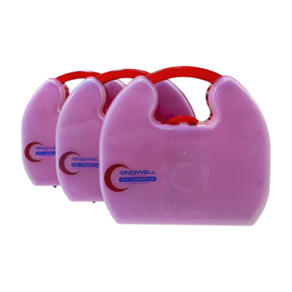 Boîte à pharmacie Ondiwell STD, plate et compacte, en image. Elle offre une solution organisée et sécurisée pour ranger médicaments et trousse de secours à la maison. Design durable.