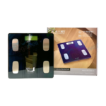 Pèse-personne électronique Camry EF611H, affichage digital clair, plateforme grise et design épuré, capable de mesurer jusqu'à 150 kg. Idéal pour un suivi régulier du poids à domicile.