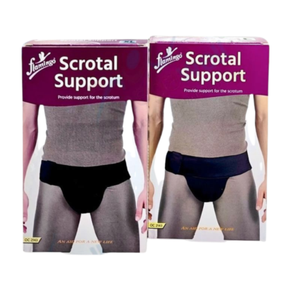 Ceinture scrotale Flamingo OC 2143 : Ceinture de soutien pour homme, de couleur [préciser la couleur si visible sur l'image], conçue avec des matériaux respirants. Elle assure un maintien optimal grâce à sa conception [préciser le type de fermeture si visible, par ex : velcro, boucle]. [Si visible, mentionner la texture du tissu ou le motif éventuel]. Disponible en plusieurs tailles.