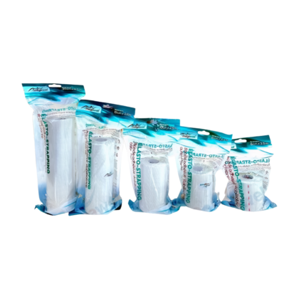 Attaches élastiques Megawell (20x250cm) : rouleau de 70 attaches élastiques de couleur [insérer la couleur ici, si visible] sur fond [insérer la couleur du fond, si visible], conçues pour sécuriser les produits parapharmaceutiques et les dispositifs médicaux.