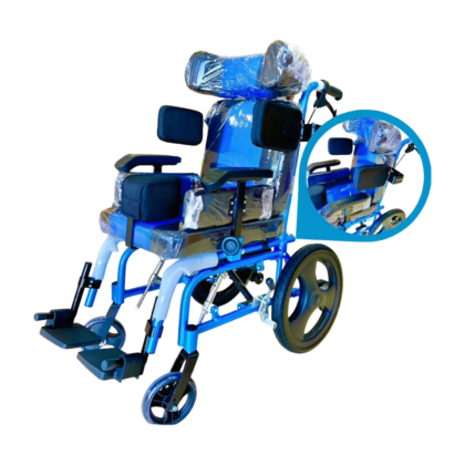 Fauteuil roulant adulte de taille standard, modèle IMC PU118A. Il présente une structure en acier robuste et une assise rembourrée pour le confort. L'image montre un fauteuil roulant conçu pour faciliter la mobilité. #fauteuilroulant #mobilité