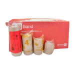 Bande auto-adhésive Fix-Band Orthofix, présentée dans son emballage contenant 12 bandes. Bande de couleur [indiquer la couleur si visible sur l'image] conçue pour le soutien musculaire et la fixation, avec une texture [décrire la texture si visible, ex: légèrement texturée, lisse]. L'emballage est une boîte [décrire le type de boîte, ex: en carton, plastique] avec le logo Orthofix clairement visible. Le produit est conçu pour être respirant et confortable. #Orthofix #Fixation.