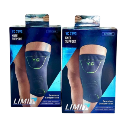 Genouillère universelle Yc 7293, de couleur [indiquer la couleur principale de la genouillère], conçue pour le confort, le maintien et la compression du genou. La genouillère est visiblement élastique et ajustable, offrant un soutien pour soulager les douleurs liées à l'arthrose ou à la tendinite. [Si visible, mentionner des détails comme la présence de fermetures Velcro, de renforts, ou le type de matériau]. Le produit est présenté sur un fond [indiquer la couleur de fond ou le contexte de la présentation], destiné à améliorer la mobilité et le bien-être au quotidien.