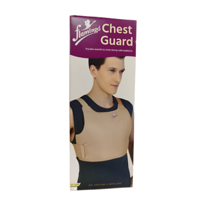 Gilet thoracique léger et discret, de couleur [indiquer la couleur du gilet si visible sur l'image], conçu pour le soutien quotidien, post-opératoire ou le soulagement de douleurs. Le gilet est visiblement respirant et ajustable, et présente une coupe [indiquer le type de coupe : ajustée, ample, etc. si visible] pour un confort optimal. Plusieurs tailles sont disponibles.