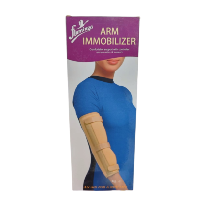 Immobilisateur de bras Flamingo OC 2082, couleur [couleur du produit], en tissu respirant, conçu pour le soutien et la protection des bras en cas d'entorse, de foulure ou après une opération. Présenté sur [fond/situation du produit - ex: fond blanc, sur une personne], l'immobilisateur est ajustable et disponible en différentes tailles pour un confort optimal.