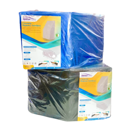 Coussin repose-jambes Kings Imesa, de couleur [indiquer la couleur principale du coussin], offrant un soutien ergonomique pour les jambes. Il est présenté [décrire la forme : rectangulaire, incurvé, etc.] et semble doux et confortable. L'image met en avant les caractéristiques de bien-être et de détente du produit.