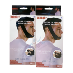 Masque de sommeil Berbas BR017 : masque facial confortable et respirant, offrant une légère compression pour améliorer la respiration et potentiellement réduire les ronflements. Effet lifting visible.