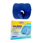 Coussin ergonomique discret de couleur [couleur du coussin, si identifiable, sinon "neutre"] conçu pour soulager les douleurs au coccyx, la proctalgie et les hémorroïdes. Forme adaptée et profilée, visible sur l'image, assurant un confort optimal lors de la position assise. Produit Medical Vario d'Imesa.