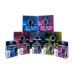 Bande kinésiologique élastique prédécoupée Megawell, couleur [préciser la couleur principale si visible, par exemple bleu, noir, rouge], présentée [préciser la présentation, par exemple en rouleau, découpée en plusieurs morceaux]. Produit destiné au sport et aux activités physiques, visiblement conçu pour offrir support et soulagement.