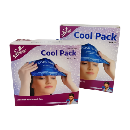 Poche en gel grande, forme flamant rose, pour application de chaleur thérapeutique. Produit parapharmaceutique/médical, facile à utiliser et offrant un soulagement thermique doux.