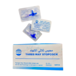 Robinet 3 voies bleu Decomed. Robinet élégant et compact avec deux sorties d'eau, idéal pour optimiser l'espace. Facile à installer.