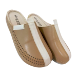 Sabots fermés kaki pour femme, modèle Reve d'or, taille 37/40. Présentent une tige résistante et une semelle ergonomique pour un confort optimal au quotidien.