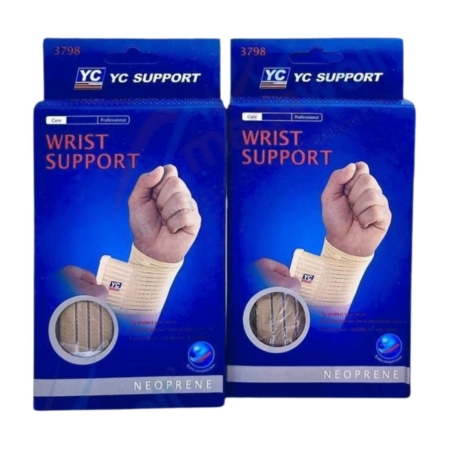 Serre-poignet Yc 3798, taille standard, en tissu respirant. Conçu ergonomiquement pour offrir soutien et confort au poignet. Facile à enfiler, il est idéal pour soulager les symptômes de tendinites, du canal carpien ou pour un usage sportif.