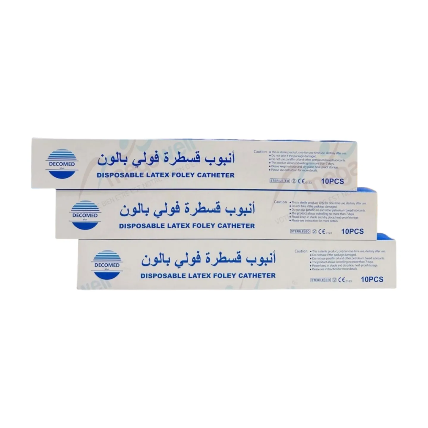 قسطرة فولي ثنائية الاتجاه للذكور (وحدة) – Decomed – العبوة