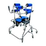 Verticalisateur bleu pour enfant, modèle Nd (YC2300S), conçu pour aider à la marche. Présente un design stable et sécurisé, idéal pour développer l'équilibre et l'autonomie de l'enfant. Fabriqué avec des matériaux robustes pour une utilisation durable.