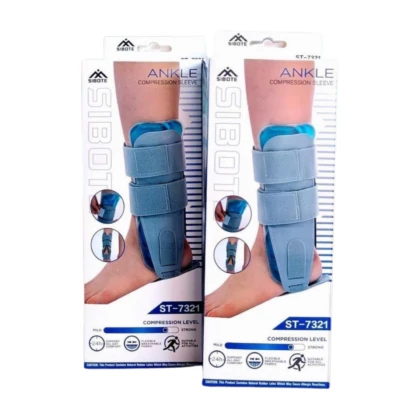 Genouillère de compression de couleur [Couleur de la genouillère], modèle Nd (ST-7321), conçue pour le soutien et le soulagement. Elle est portée sur le genou et semble être fabriquée dans un matériau [Type de matériau, par exemple : respirant, élastique]. La genouillère présente une forme [Forme : par exemple, tubulaire, articulée] et est destinée à améliorer la circulation et la récupération musculaire.