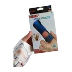 Attelle de doigts Berbas (BR206) : Attelle en silicone respirant, ajustée à un doigt, offrant soutien et compression. Conçue pour soulager la douleur et faciliter la récupération en cas de tendinite ou d'entorse.