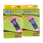 Attelle de poignet Yc-6625, modèle standard, conçue pour le poignet droit ou gauche. L'attelle, visiblement confortable grâce à son tissu respirant, offre un maintien optimal et aide à soulager la douleur, l'inflammation et la tendinite. Elle est présentée comme facilitant une reprise rapide des activités.