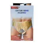 Ceinture de soutien abdominal discrète, modèle Berbas BR216, conçue pour les hernies inguinales. La ceinture est de couleur [indiquer la couleur principale de la ceinture, ex: bleu marine] et présente un tissu [indiquer le type de tissu, ex: respirant, en maille] offrant confort et soutien. Elle est ajustable et visiblement conçue pour être portée sous les vêtements. Plusieurs tailles sont disponibles.