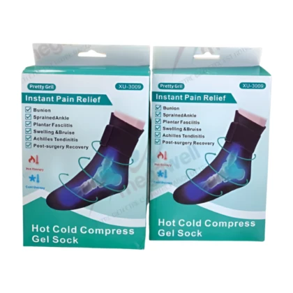 Chaussette gel Pretty Gril (XU-3009) : Chaussette de couleur [préciser la couleur principale de la chaussette, ex: rose pâle, bleu clair, gris] avec un insert en gel visible au niveau des zones articulaires et musculaires (cheville, पैर, etc.). Design [préciser le design, ex: sobre, coloré, avec des motifs] pour un confort optimal.