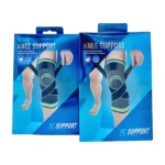 Genouillère universelle de taille standard, couleur [Couleur de la genouillère], conçue pour le soutien et le confort du genou. Elle est présentée sur un genou, offrant un maintien visible autour de l'articulation. La genouillère est fabriquée dans un matériau [Type de matériau, ex: extensible, respirant] et présente une conception [Description de la conception, ex: lisse, avec des renforts]. Elle est destinée à améliorer la mobilité et à réduire l'inflammation, idéale pour les activités sportives et le quotidien.