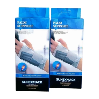 Serre-poignet Sunexmack 9329B, de couleur [couleur du produit], conçu pour le soutien et le confort. Il est présenté sur un poignet, illustrant son ajustement. Le serre-poignet est respirant et de conception simple pour une utilisation facile.