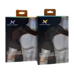 Support d'épaule de haute qualité (référence 8487) : Dispositif de support médical, probablement en tissu élastique, conçu pour maintenir et soulager l'épaule. Il semble ajustable et vise à améliorer le confort et la récupération lors d'activités quotidiennes ou sportives.