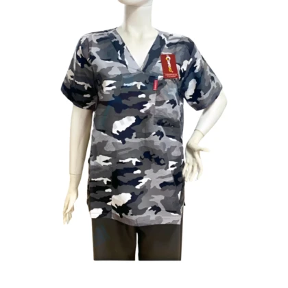 Tenue de bloc Confoped en gris militaire : veste et pantalon résistants pour professionnels (santé, tech...). Disponible en tailles 38 à 48.