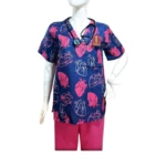 Tenue de bloc violet pantalon rose motif cœur - Confoped - MedicBox Algérie