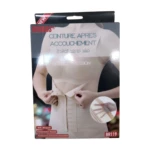 Ceinture post-accouchement Berbas (BR119) de couleur [Couleur de la ceinture si visible sur l'image, sinon "neutre"], conçue pour offrir un soutien double pression. Elle est présentée [Décrire la position de la ceinture : portée à la taille, en détail, etc.]. La ceinture semble être de grande taille (XL/2XL) et suggère un confort et une récupération optimaux, favorisant la silhouette et prévenant les douleurs post-partum.