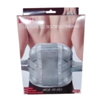 Ceinture lombaire Berbas BR075 : ceinture de soutien lombaire, de couleur [couleur de la ceinture, si visible], conçue pour soulager les douleurs dorsales et améliorer la posture. Elle est présentée sur un fond [description du fond, ex: uni, neutre]. La ceinture semble respirante et ajustée à la taille. Elle est disponible en tailles M à XL et est adaptée pour les personnes actives et les femmes enceintes.