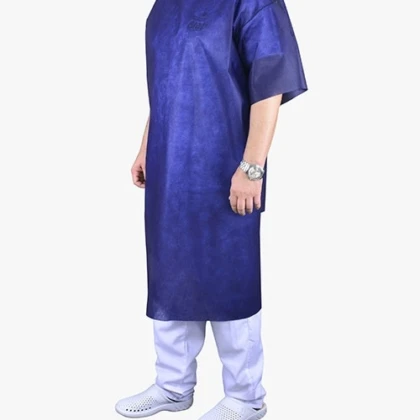 Camisole Bleu Foncé en Non-Tissé Demi-Manches - Giap