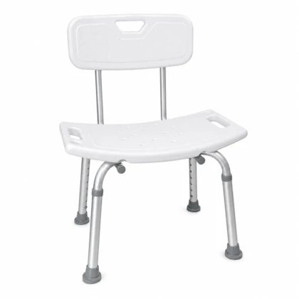 Chaise de Douche avec Dossier en Aluminium