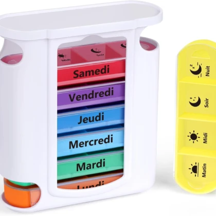 Pilulier 7 jours avec 4 compartiments